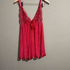 Sexy Slip Dress Cami Flowy Babydoll Heart Prints Women Plus Size 1X Romantic